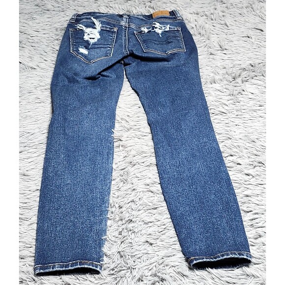 American Eagle Next Level Stretch Jegging Jeans Womens Size 2 Short Distressed - Picture 2 of 16
